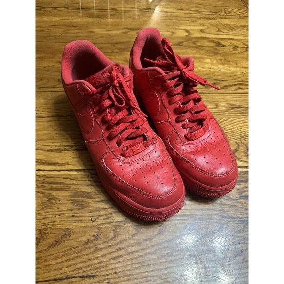 Nike Air Force 1 '07 LV8 Low Triple Red CW6999-600 Men’s Size 10.5 - Picture 1 of 7